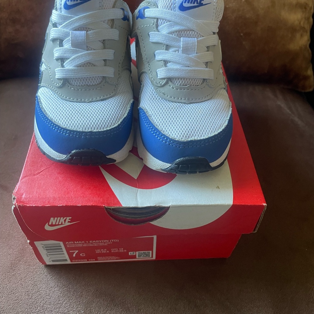 Nike Kids Air Max Sneakers - Blue, Gray and White